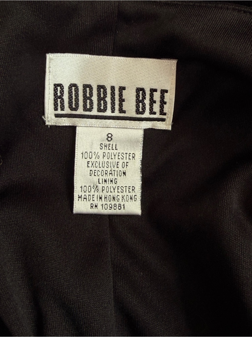 Robbie Bee Black Beaded Sleeveless Midi Dress Vintage 90s Goth - Picture 6 of 7